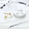 Newest design silver 925 plain gold plated bow and arrow ring in open size