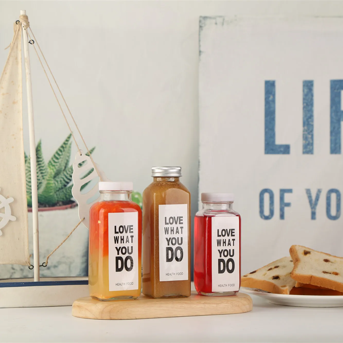 bottles with screw cap stock 500ml boston round bubble tea/milk