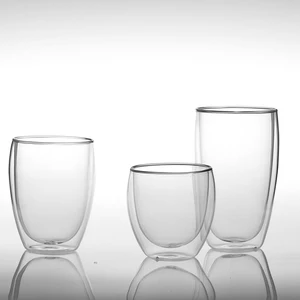 Image of best price borosilicate glass double wall tea glass