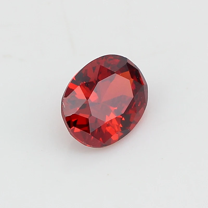 

Starsgem super quality blood red synthetic loose gemstone oval garnet color Cubic Zirconia, Red garnet