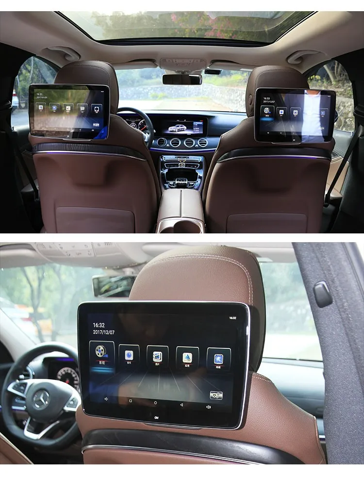 Hd Touch Screen Android Entertainment Headrest Monitor For Mercedes
