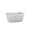 Square metal decor gardening flower pot without handle