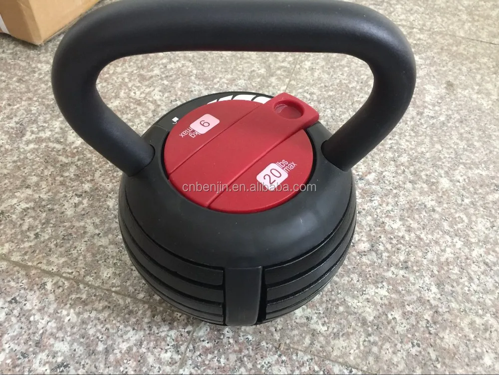 40 Lbs Adjustable Kettlebell Weight W/ Dvd. 5 Lb Increments Exercise