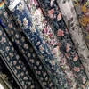 Factory price hot sale polyester printed bubble chiffon fabric stocklot for dress