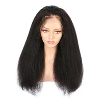 

Wholesale Cuticle Aligned Swiss 180% Density Yaki Straight Front Lace Wigs Full and Thick High Quality 100% Virgin Human Hair