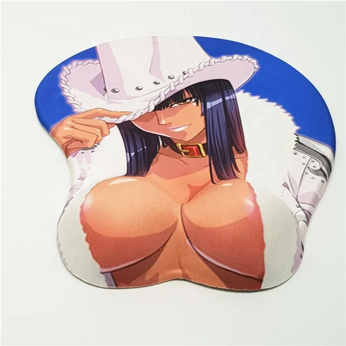 

HX High quality durable 3d sexy big breast gel silicone anime gaming mouse pad