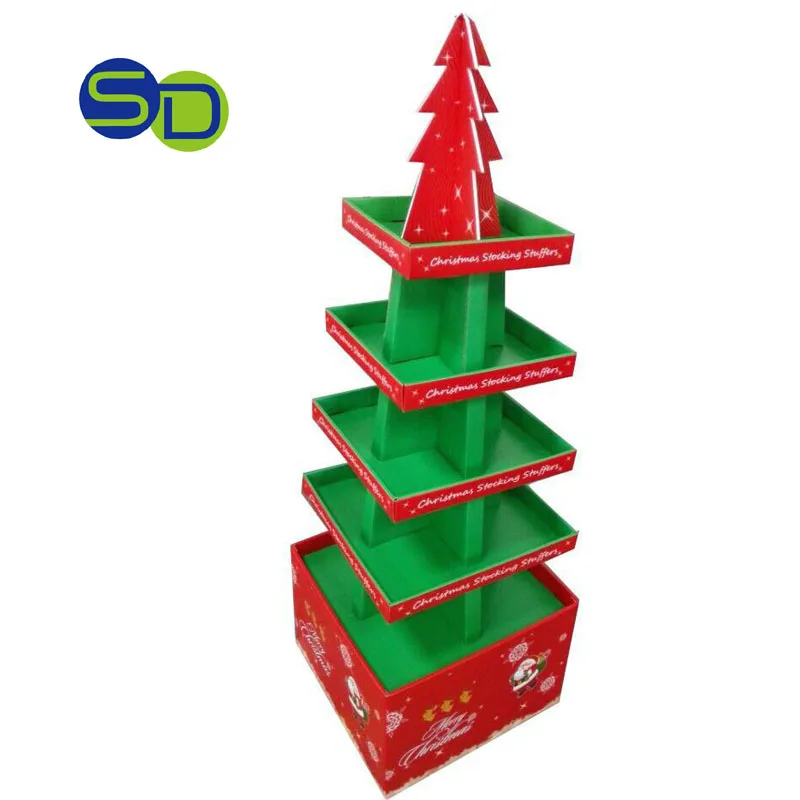 Christmas Greeting Card Pallet Display Stand Pop Floor Display For