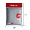 Fireproof Document Bag 15" x 11" Non-Itchy Silicone Coated Fire Resistant Money Bag Fireproof Safe Storage for Money, Documents,