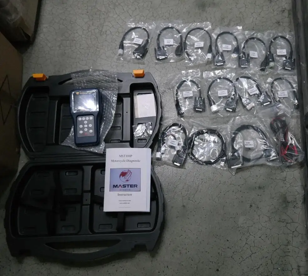 MST-100P 11 In 1 Handheld Motorcycle Scanner Newest Universal Motorcycle Diagnostic Scanner with ECU Programming functions