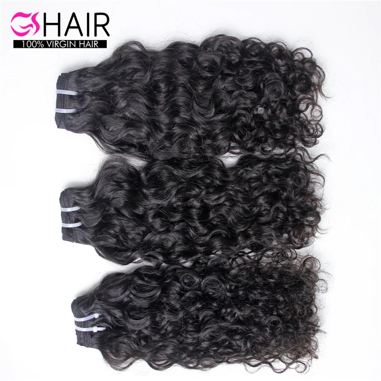 

Hot Sale 100% Full Cuticle Virgin Brazilian Water Wave Human Hair Curly Weave Bundle With 4*4 Lace Closure Baby Hair, Natural color