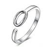 JewelryPalace Lucky Number 0 Birth Anniversary Adjustable Open Ring 925 Sterling Silver