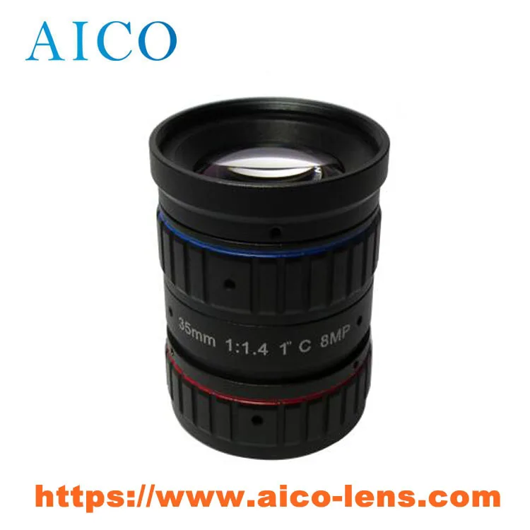 Manual focus Manual iris 8mp 1in 35mm f1.4 c mount cctv lens