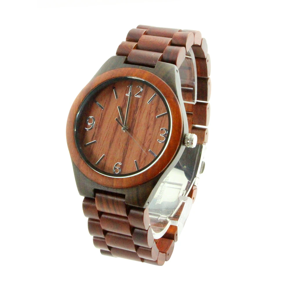 

2018 Red Full Wood Wholesale Ladies Vintage Watch Private Label OEM Women Luxury Watch