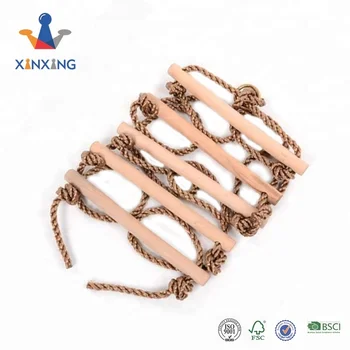 Wooden Climbing Rope Ladder For Indoor Playground Or Outdoor Tree Swing Set Buy Wooden Climbing Rope Ladder Swing Set Climbing Rope Ladder Product