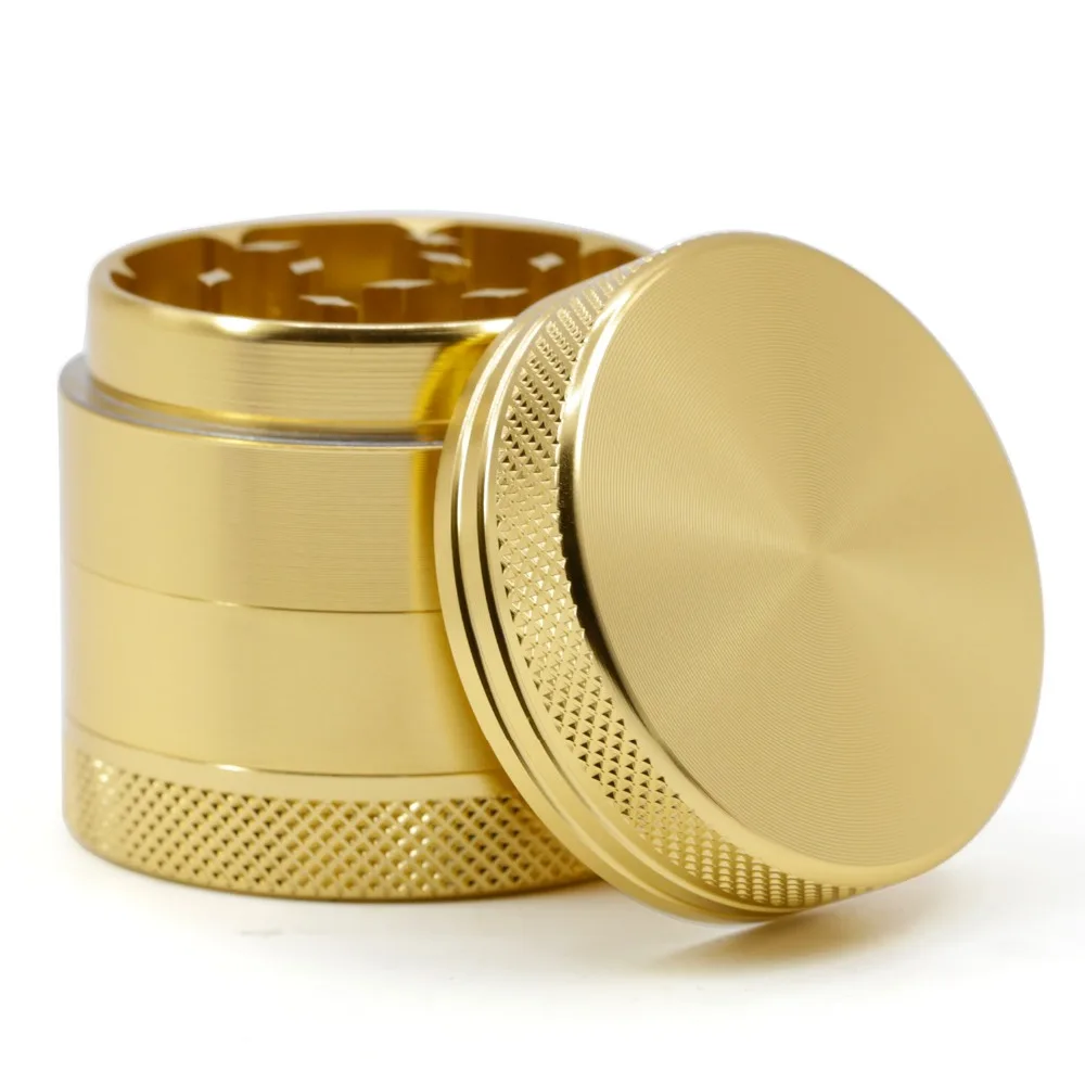 

3 Colors 4 Parts Aluminum CNC Teeth Herb Grinder Tobacco Spice Crusher  Herb Grinders, Green;red;gold