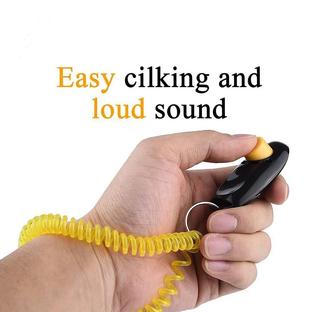 Training Trainer Clicker  Dogs Training Clicker With wrist band strap For Clicker TraIning