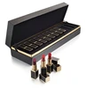 Custom high end fancy black recycled paper lipstick set gift box