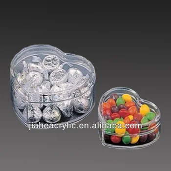 heart shaped clear plastic boxes