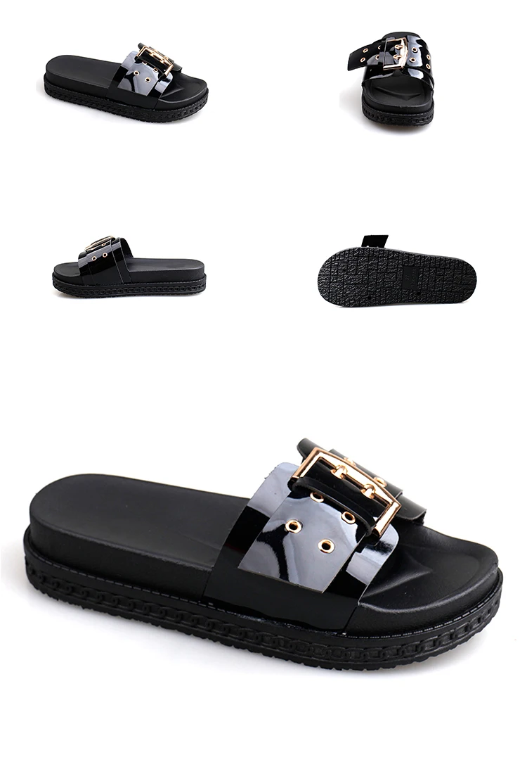 夏季新款女士扣pu拖鞋女凉拖