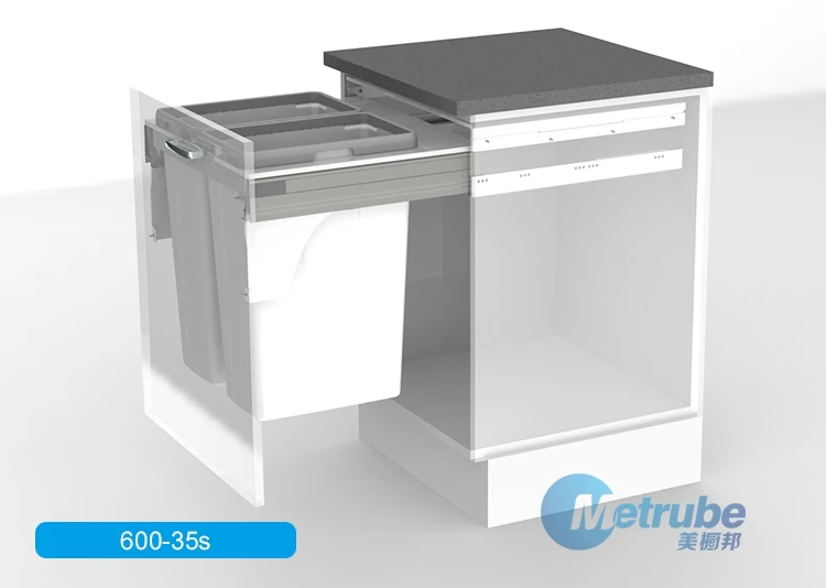 Kitchen Plastic 70l Pull Out Waste Bin New Arrival Luxury Pp