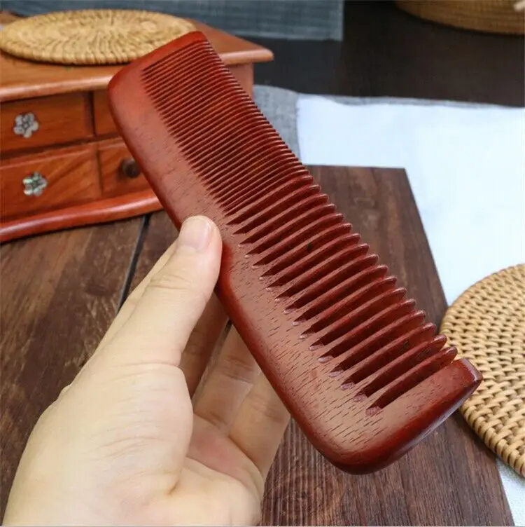 

2 teeth hand made custom logo beard wooden comb, As the picture