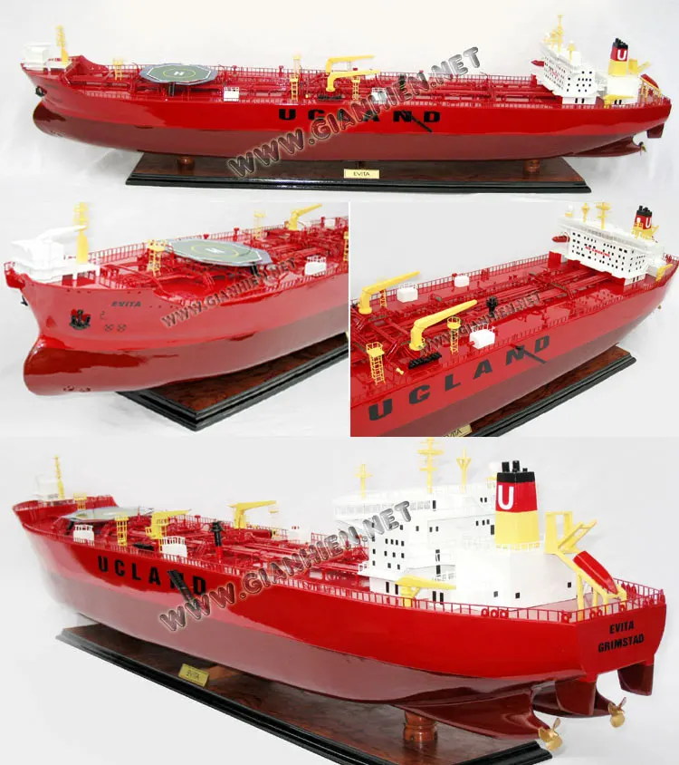 
EVITA OIL TANKER MODEL   WOODEN OIL TANKER SHIP 