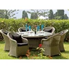 outdoor 7pcs resin wicker patio furniture outdoor dining table and chair sets