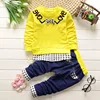 Hot sale Spring Autumn Embroidered bear Cotton kids boy Clothing Set Products Kids boy Clothes