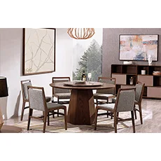Ashley furniture modern design dining table round wooden dining table