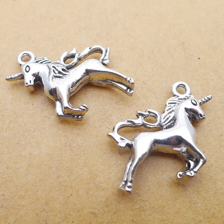 

Metal Alloy Charms Jewelry Making Accessories Unicorn Beads Animal Charms Necklace Pendants