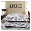 Home textile floral bird printed bedding sets 100 percent cotton patchwork bedspread quilt set