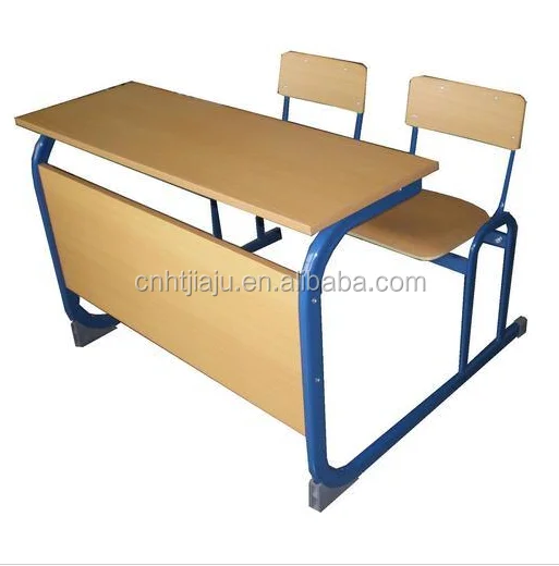 Double Wooden School Desk And Chair School Desk Bench Two Seater