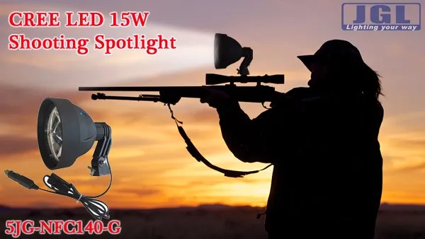 Portable led handheld hunting spotlight Rechargeable 15w emergency light