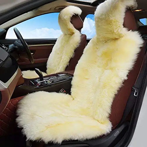 
Rownfur Worldwide Famous made in Russia warm Interior comfortable sheepskin lambskin wool long fur car seat covers 
