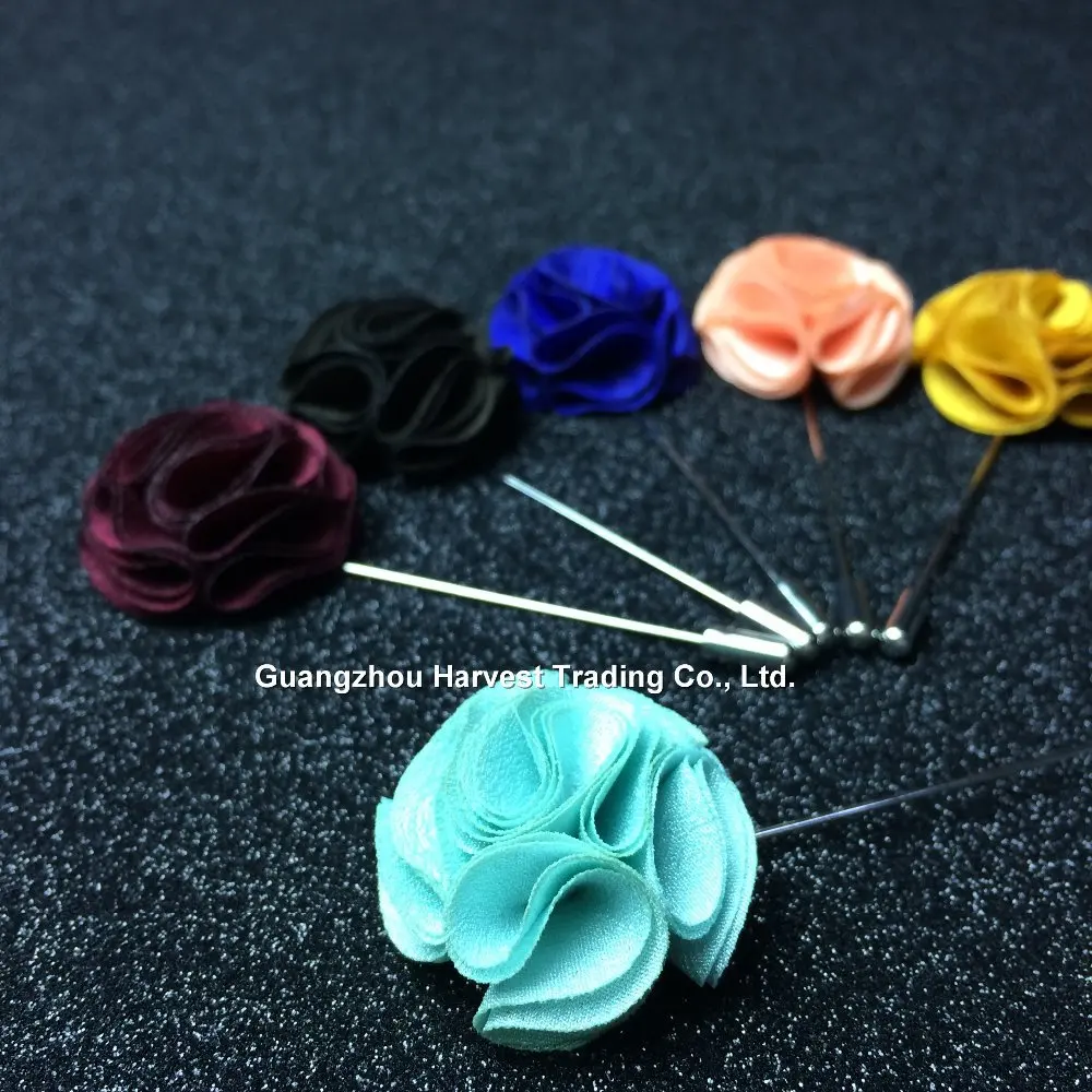 Popular Silk Flower Lapel Pins,Garment Decorative Flower Corsage For