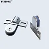 Funiture hardware end floor mounted stainless steel mirror glass cabinet casting glass clamp