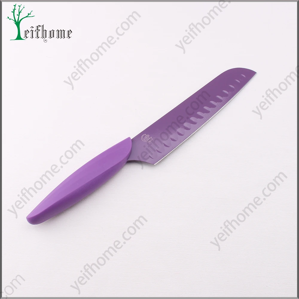 Customized professional good price of 7pcs colorful knife set