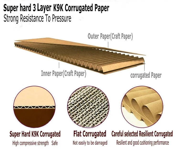 N*210*70cm Oem Customized Size Kraft Paper Clothes Apparel T-Shirt Corrugated Mail Box