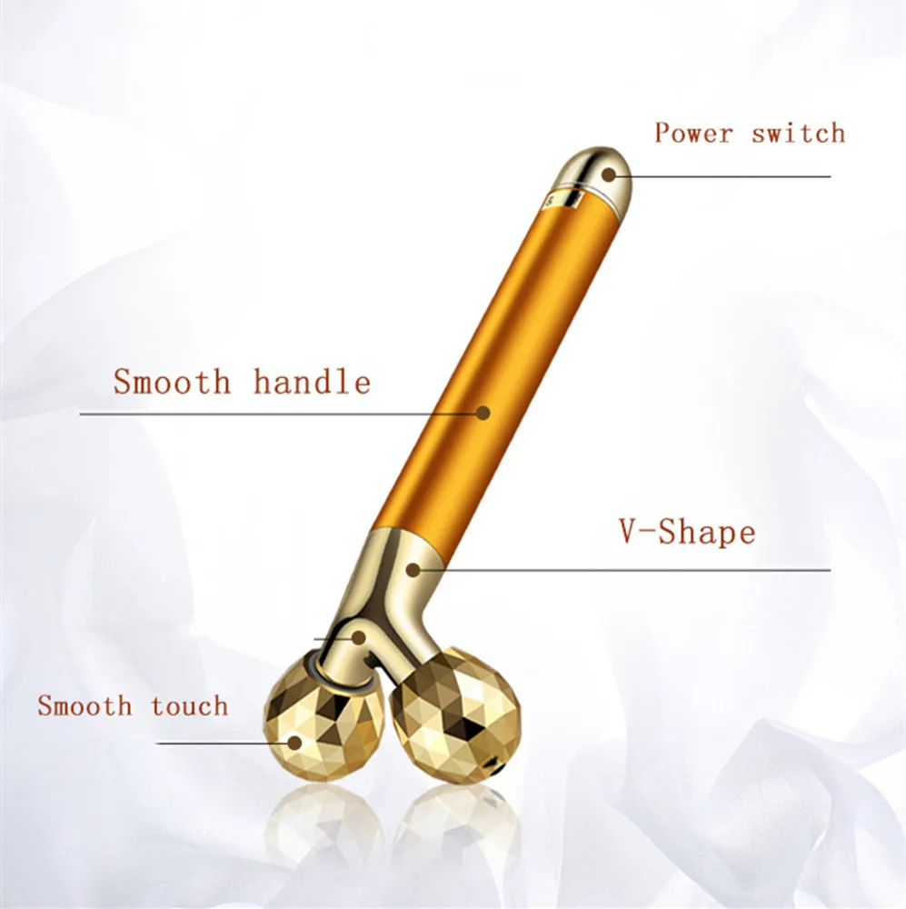 
Y Shape 24K Gold Facial Beauty Device Handy Massage Vibrating Bar 