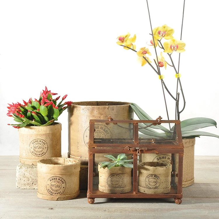 Wholesale Antique Bonsai Cement Flower Pots European Classic Planter