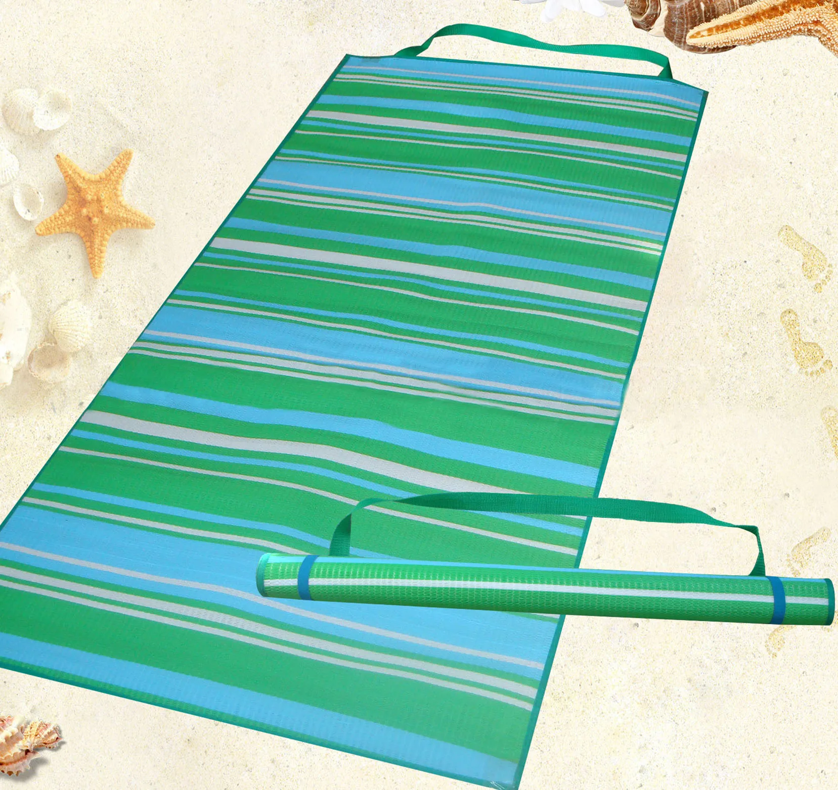 High Quality Waterproof Sand Free Polyester Roll Up Picnic Beach Mat