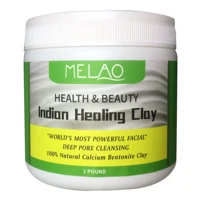 

Organic Green Indian Healing Bentonite Clay Mask 100% Natural Powder Face Mask for Reducing Acne and deep pore cleansing