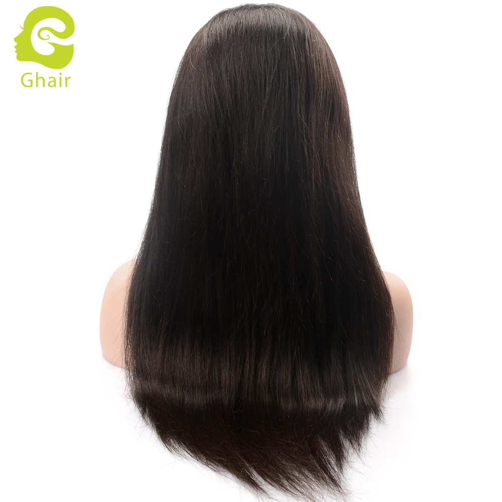 

Straight wave Brazilian front lace wig raw indian human hair wig