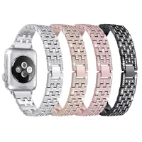 

IVANHOE For Apple Watch Band 38mm 40mm Bling Diamond,Luxury Crystal Stainless Steel Bracelet Band for Apple Watch Series 4 3 2 1