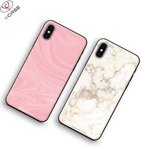 Marble Anti Shock Tempered Glass Case iPhone XR XS Max