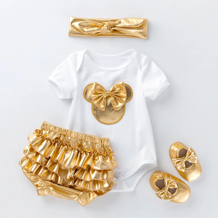 
Dance tutu Classical ballet tutu Gold Baby Clothes Sets 0-2 Years Old Romper Four-Pieces Suits Baby Party Tutus ballet tutu 