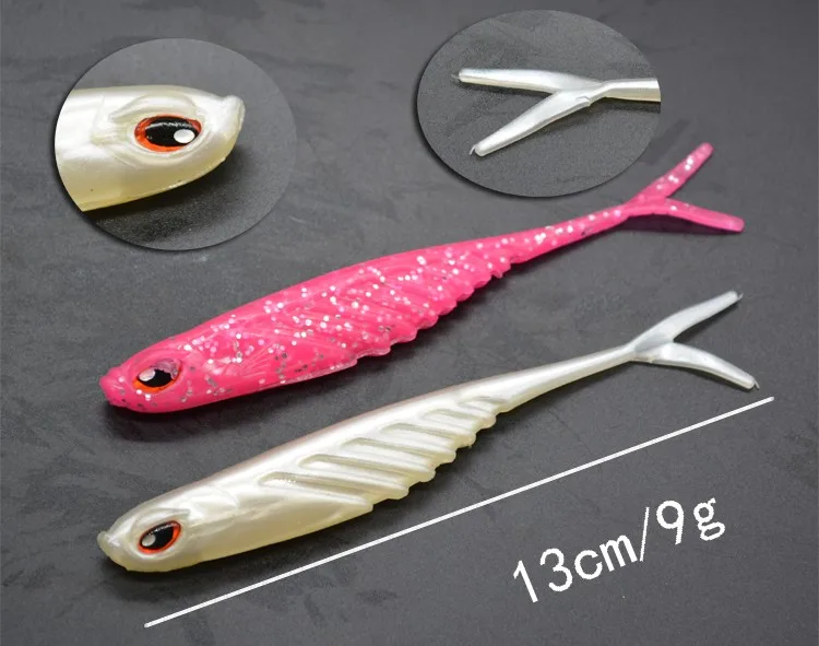 12.7cm 8g Various Color Artificial Bait Custom Soft Plastic Fishing