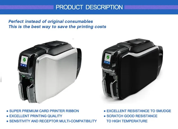 Ebra Ribb Compatible for EBRA ZC100 ZC150 ZC300 ZC350 Card Printer 800300-301 ...