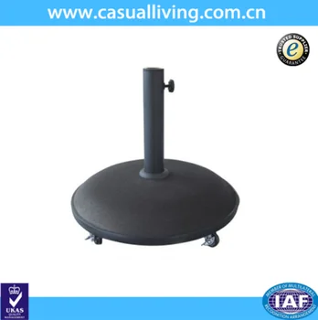 Outdoor Round Concrete Patio Umbrella Parasol Base With Wheels Buy Umbrella Base With Wheels Umbrella Base Umbrella Base Parts Product On Alibaba Com