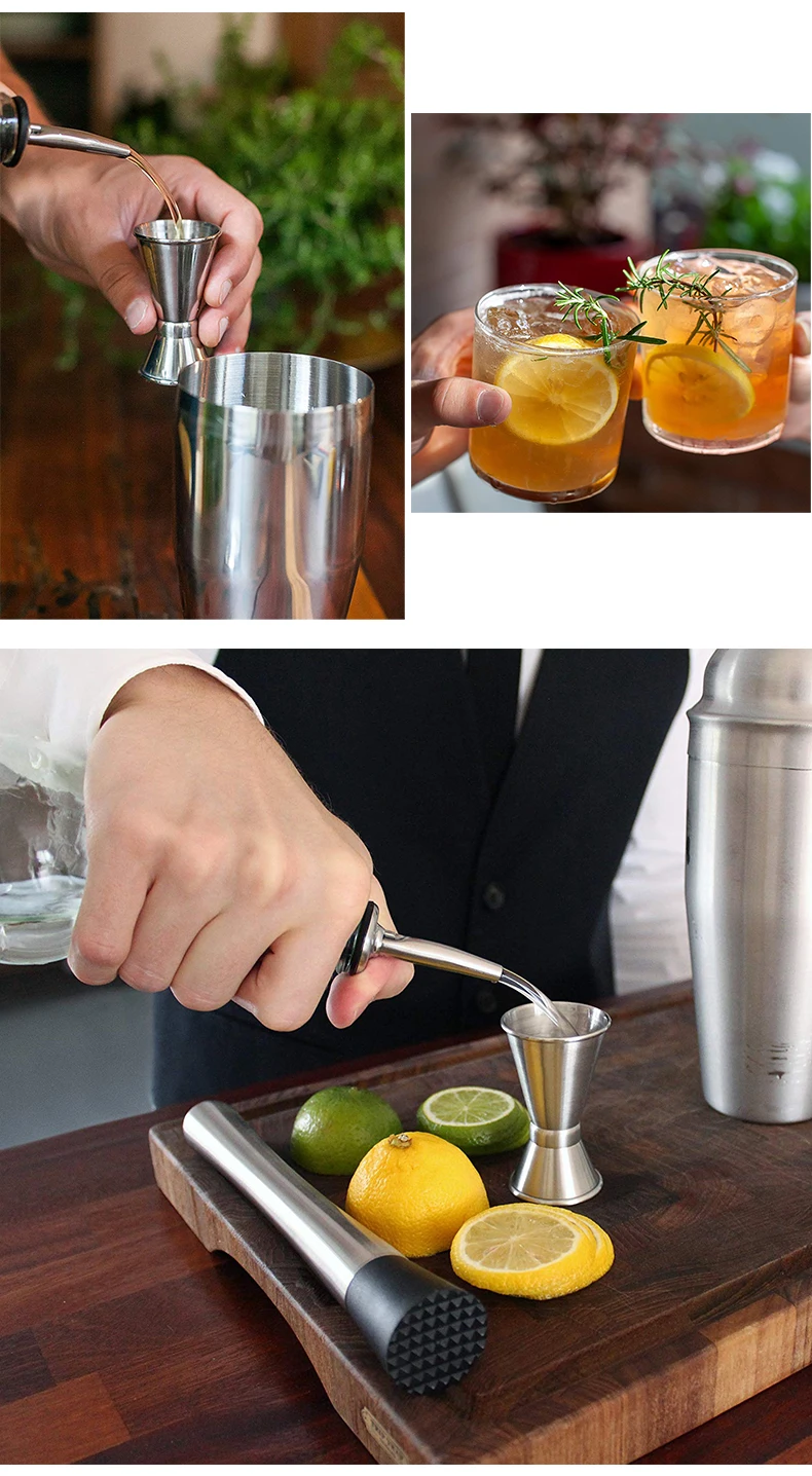 Custom Bar Tools Stainless Steel Japanese Wine Measuring Cup Double